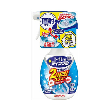 【送料無料】大日本除虫菊 金鳥 トイレ用ティンクル 直射・泡 2Wayスプレー 本体 フローラルの香り 300mLJANCODE4987115854635