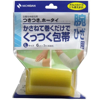 【送料無料】ニチバン ニチバン　自着性伸縮包帯　つきつきホータイ　Lサイズ　6cmX3mX1個入JANCODE4987167014513
