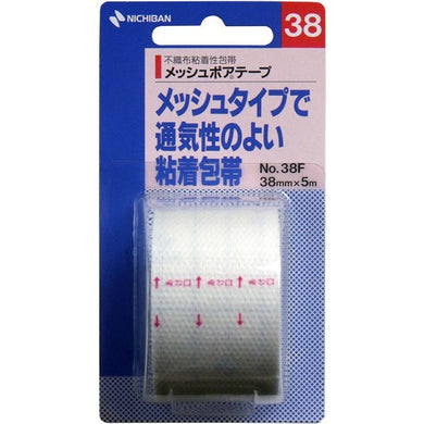 【送料無料】ニチバン ニチバン　メッシュポアテープ　不織布粘着性包帯　38mmX5mJANCODE4987167016951