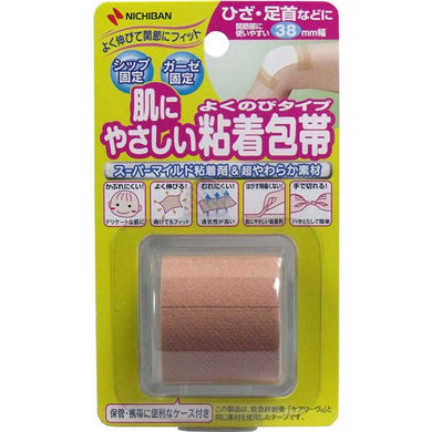 【送料無料】ニチバン ニチバン　肌にやさしい粘着包帯　よくのびタイプ　ひざ・足首などに　38mmX3mJANCODE4987167052010