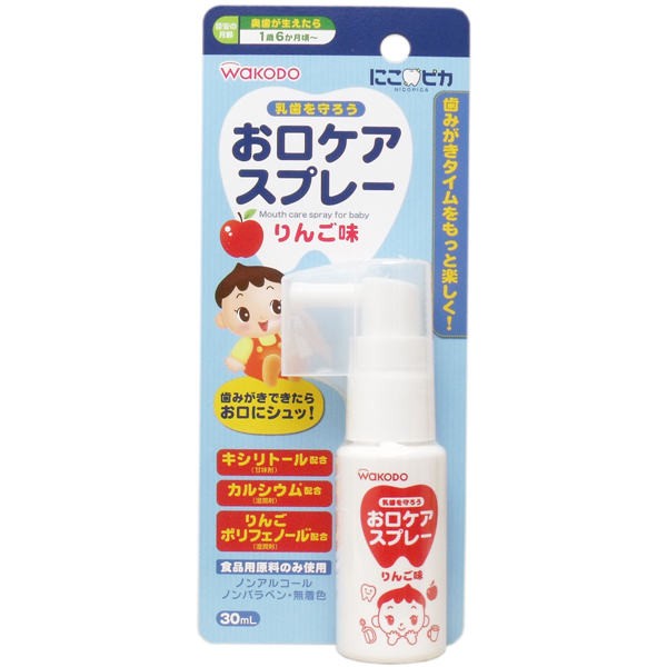 【メール便送料無料】アサヒグループ食品 和光堂 にこピカ お口スプレー りんご味 30mLJANCODE4987244183330